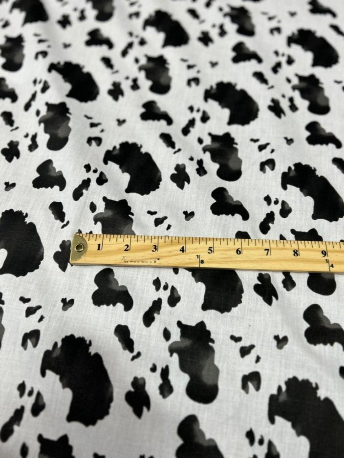 Cow print Poly Cotton Fabric  by the yard 58 inches