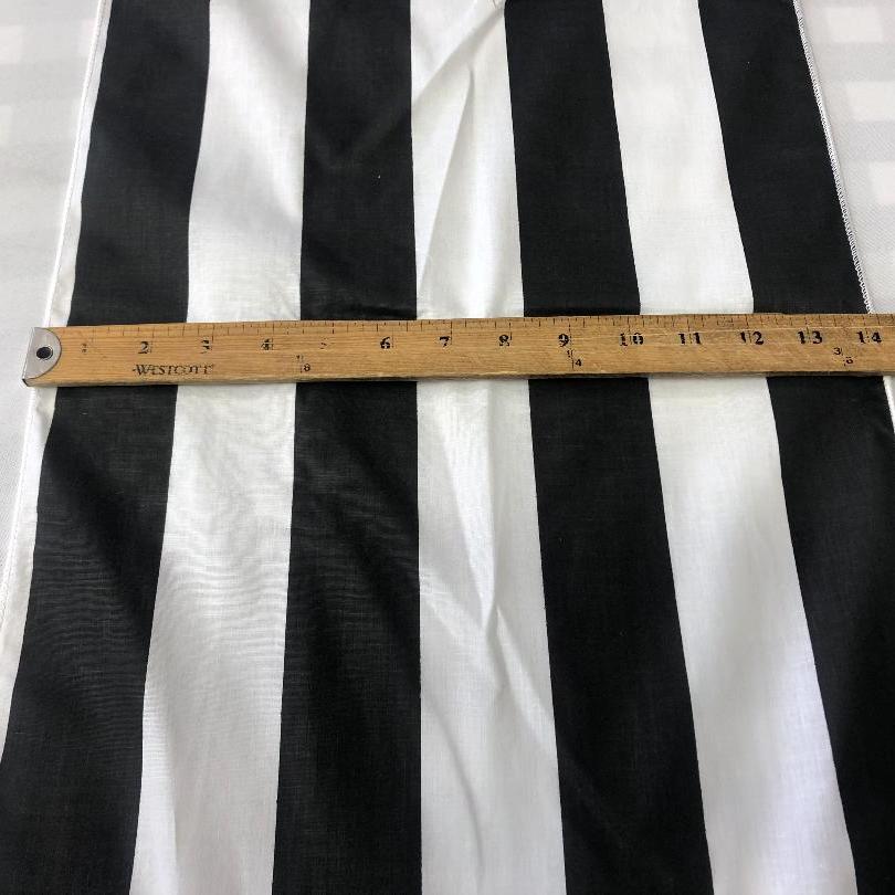 Black and White Classic Cotton Striped 2'' Table Runners 12'' BY 108'' - New Star Fabrics
