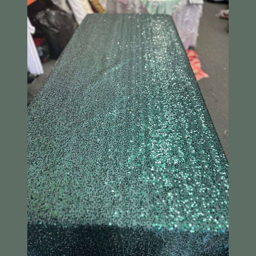 Rectangle Sequin Taffeta Tablecloth 55 by 108 inches - New Star Fabrics