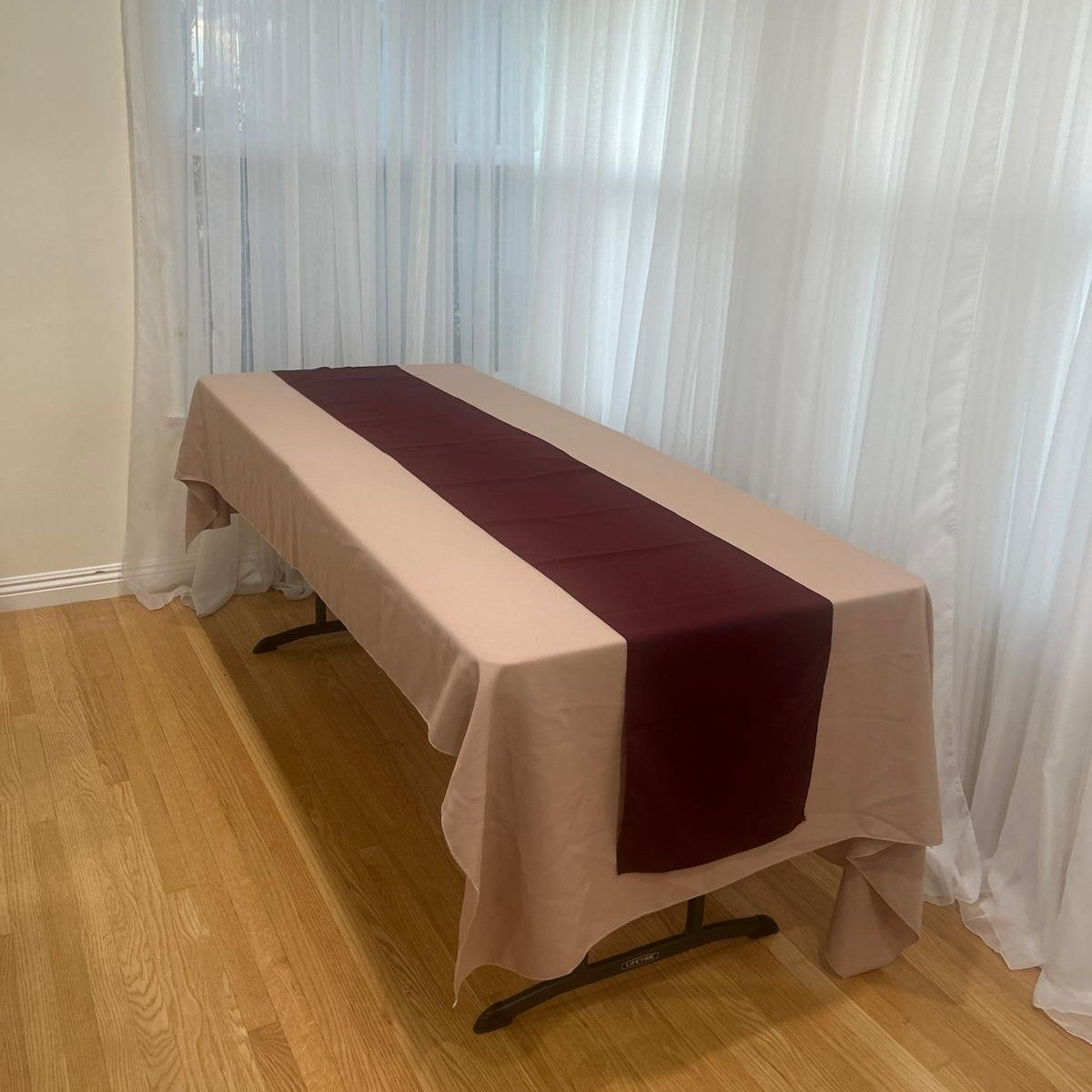 Poly Poplin Table Runners 14 by 108 inch