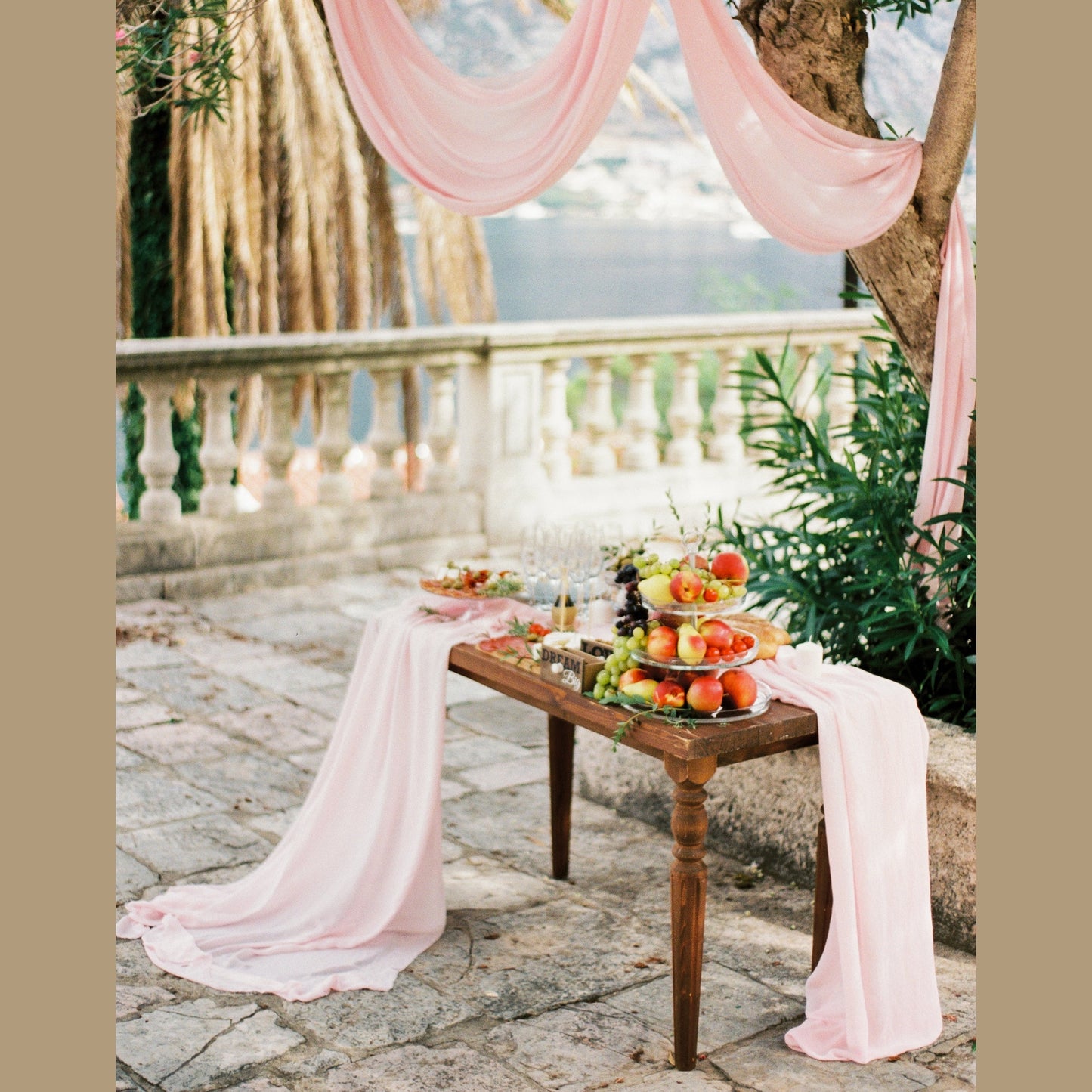 Chiffon Fabric 10 Yards-Sheer & Lightweight for Backdrops, Decor & Dresses