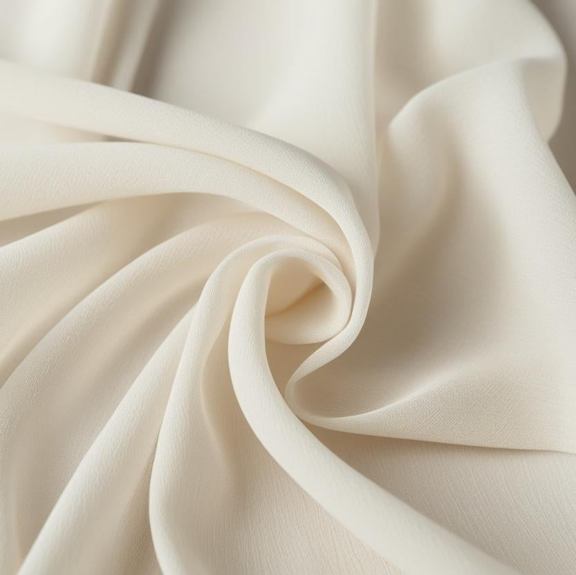 50 Yard Continuous Pieces – 60” Wide Ivory Chiffon Fabric Roll | Wedding Draping, Backdrops & Event Décor | Free Shipping