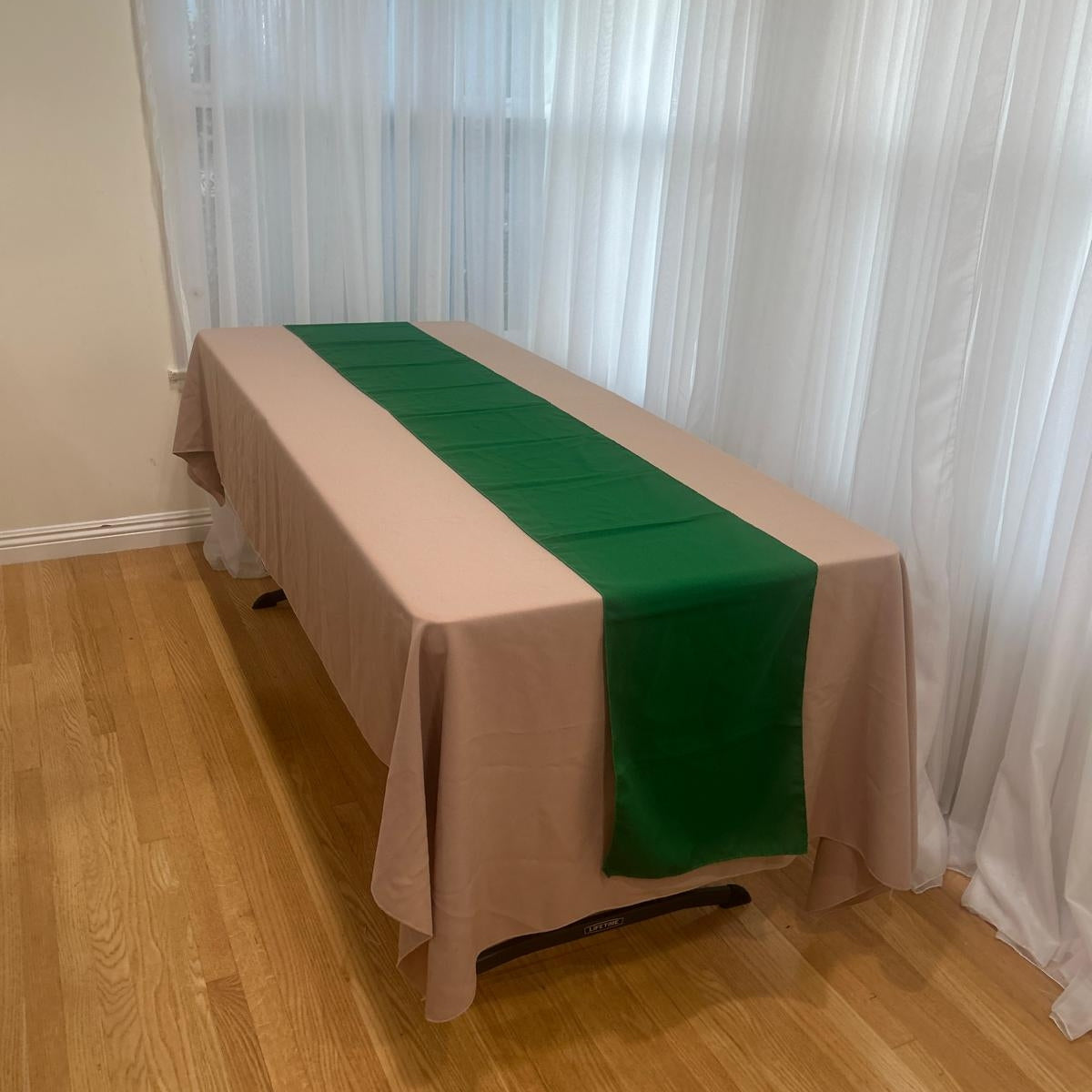 Poly Poplin Table Runners 14 by 108 inch