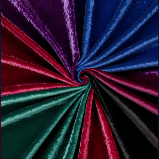 10 Yards Roll of Stretch Panne Velvet Velour Fabric – Shiny, Soft, and Stretchy Material for Costumes, Drapes & Apparel