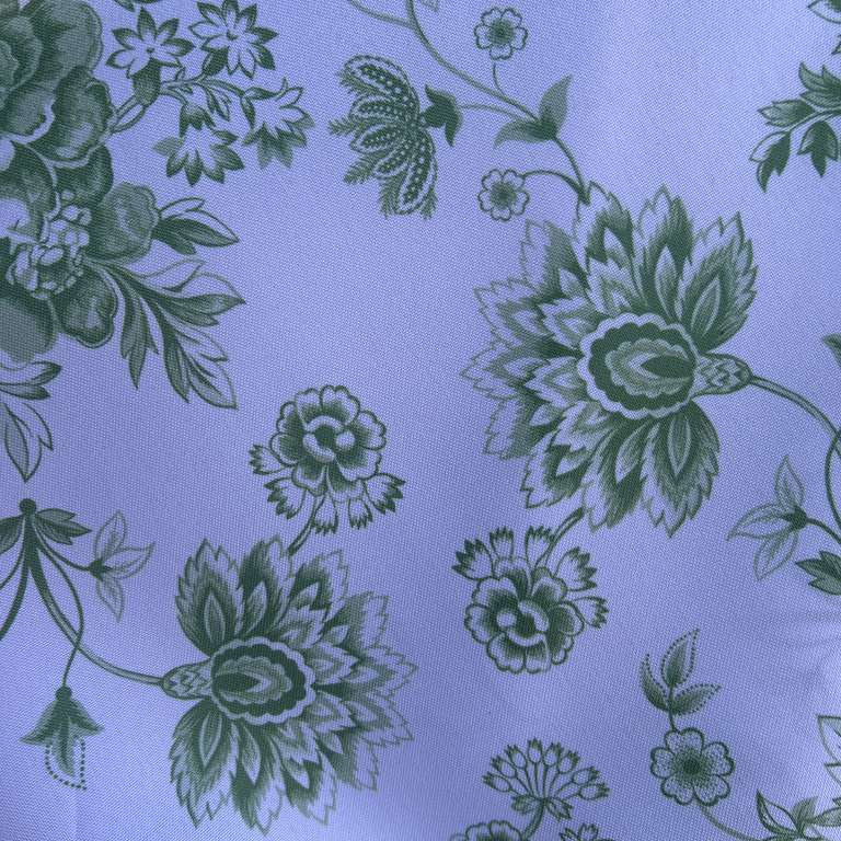 Floral Toile Poly Poplin Fabric – 70 Yard Wholesale Roll