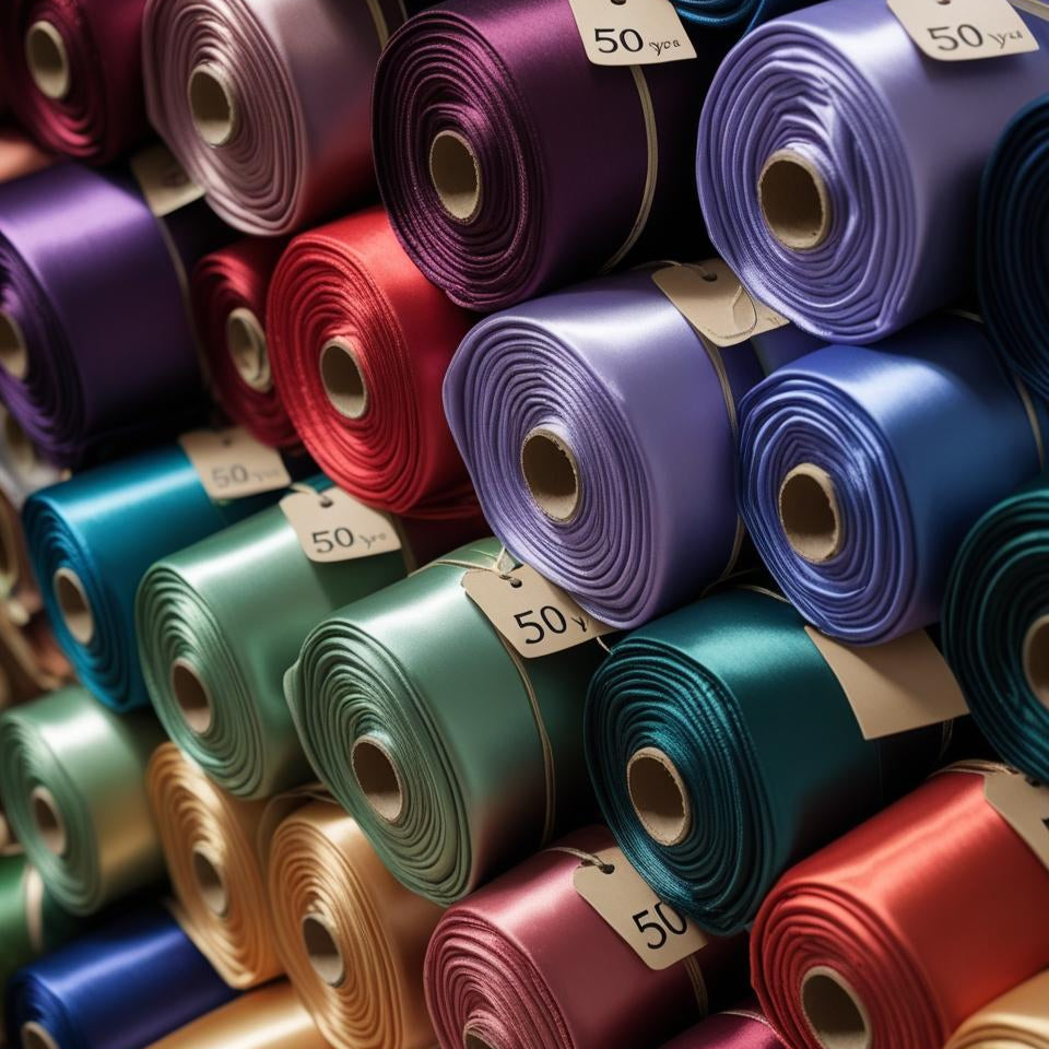 Satin Fabric  50 Yards Roll × 60” Wide 35+Colors