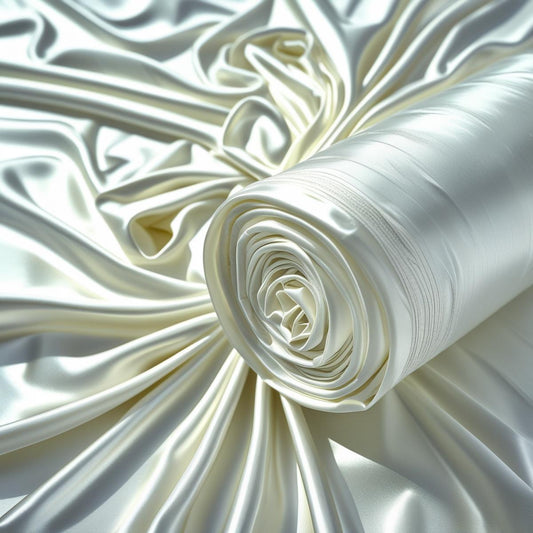 50 Yards – 60” Wide Ivory Satin Fabric Roll | Wedding Draping, Linens, Gowns & Event Décor