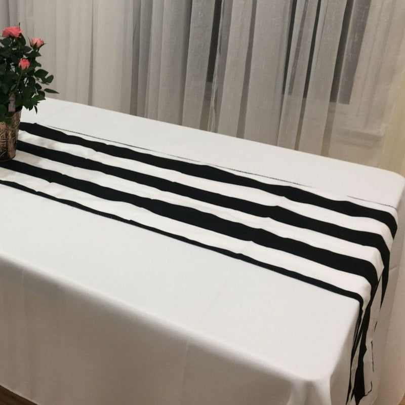Classic Satin Striped Tablecloth