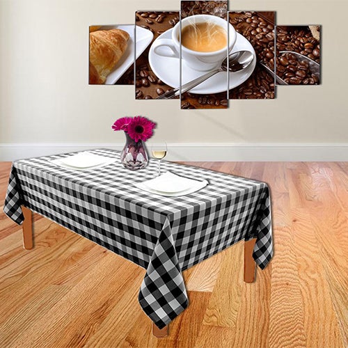Black & White Buffalo Plaid Checkered Tablecloth 60 by 84'' - Amazing Warehouse inc.Buffalo Plaid tablecloth 