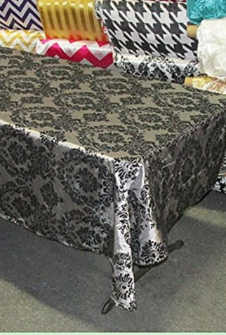 Rectangle Damask Taffeta Tablecloth - Amazing Warehouse inc.
