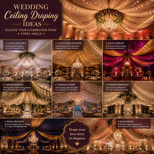 Ceiling Draping Ideas for Weddings: Fabric, Styles and Planning Guide