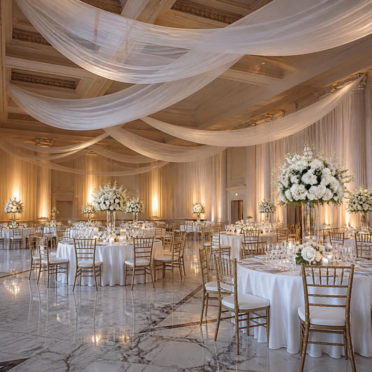 How to Create a Luxury Wedding Backdrop with Chiffon and Voile Fabric
