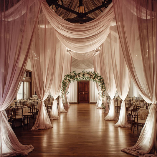 Sheer Fabric Hanging Ideas for Elegant Events