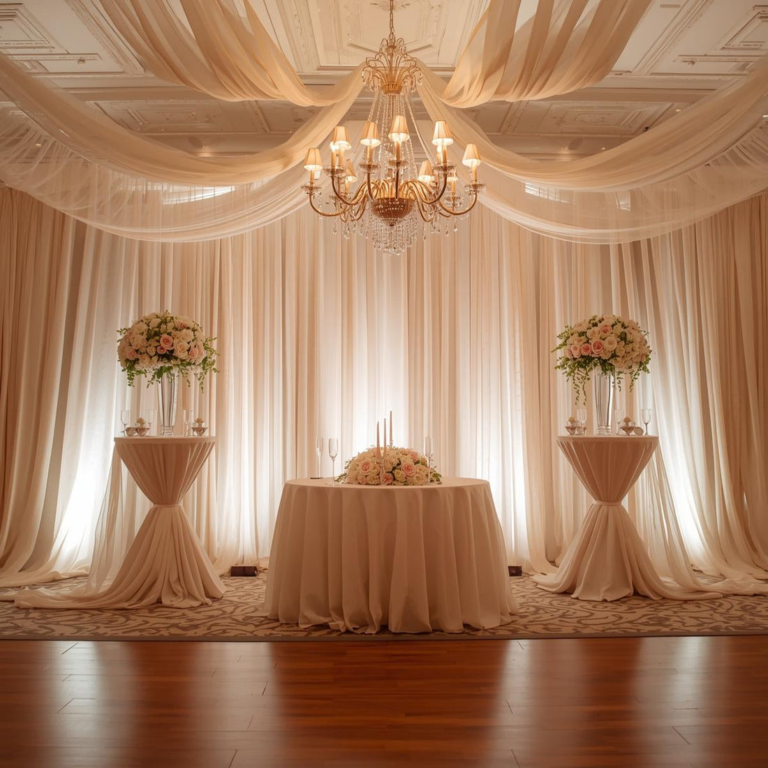 Choosing the Right Fabric for Event Draping: Chiffon, Voile, Satin, or Interlock?