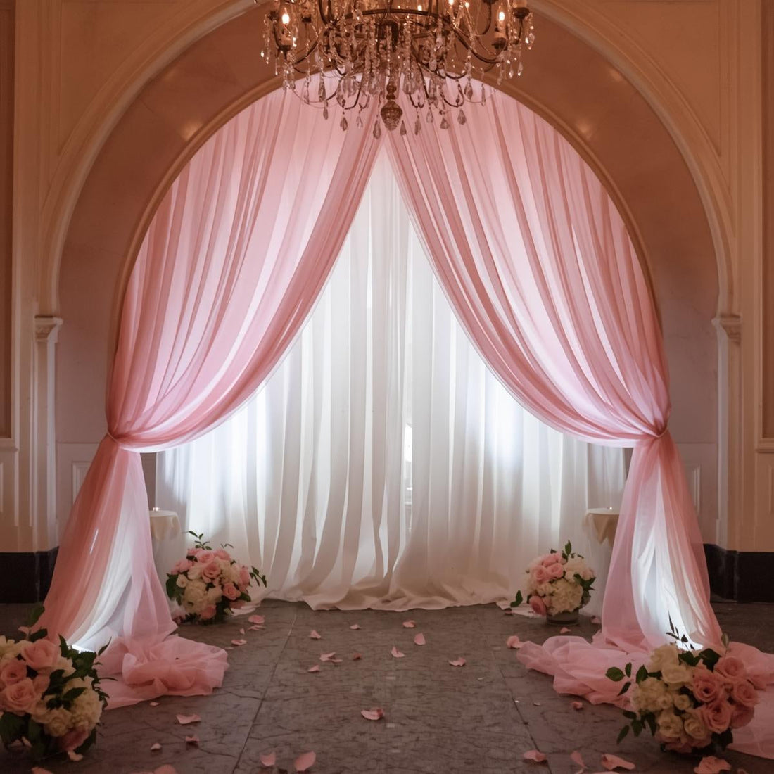 Fabric Yardage Chart for Wedding Backdrops, Pipe & Drape and Ceiling Draping