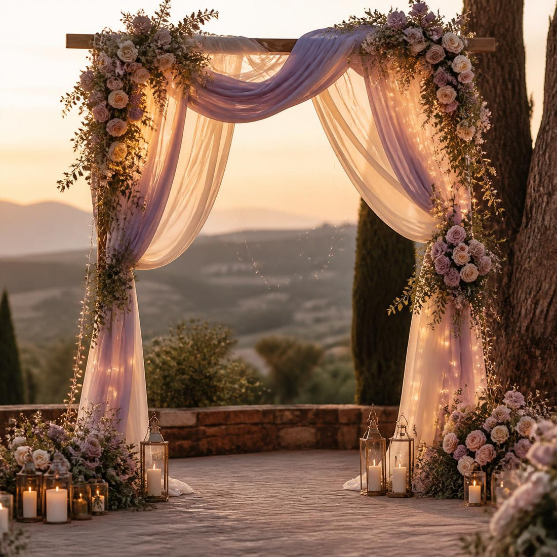 How to Choose Between Chiffon and Organza for Wedding Draping