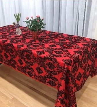 Damask Flocking Taffeta Fabric