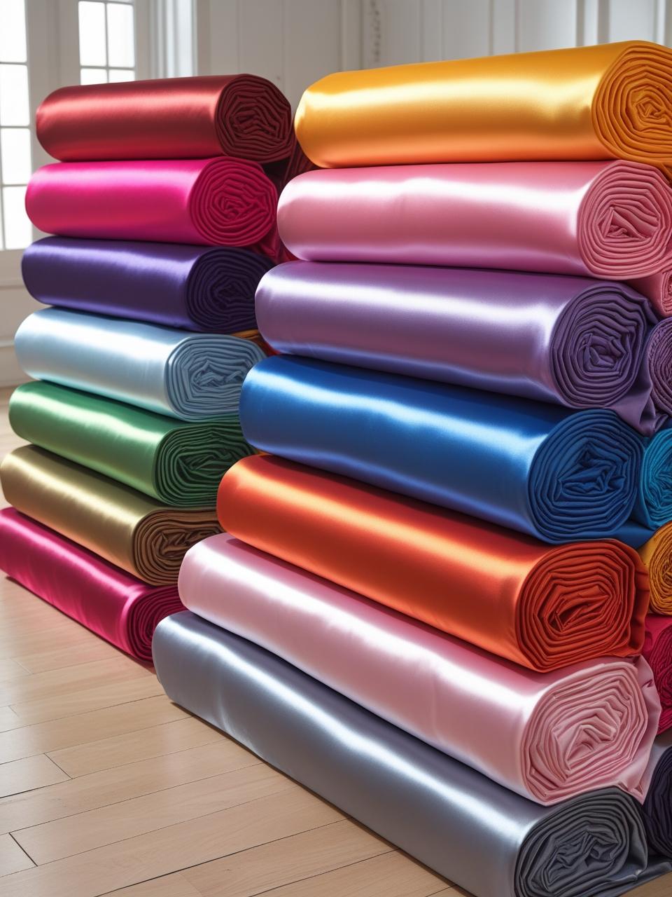 Bulk fabric bundles, neatly folded for easy handling & storage