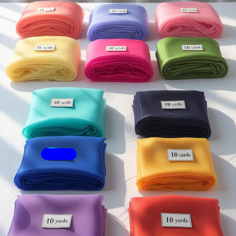 Chiffon Fabric 10 Yards-Sheer & Lightweight for Backdrops, Decor & Dresses