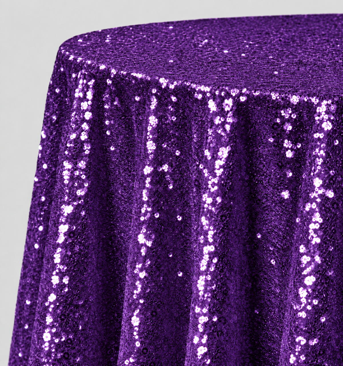 Glitz Sequin Round Tablecloth – 120” Round – Multiple Colors