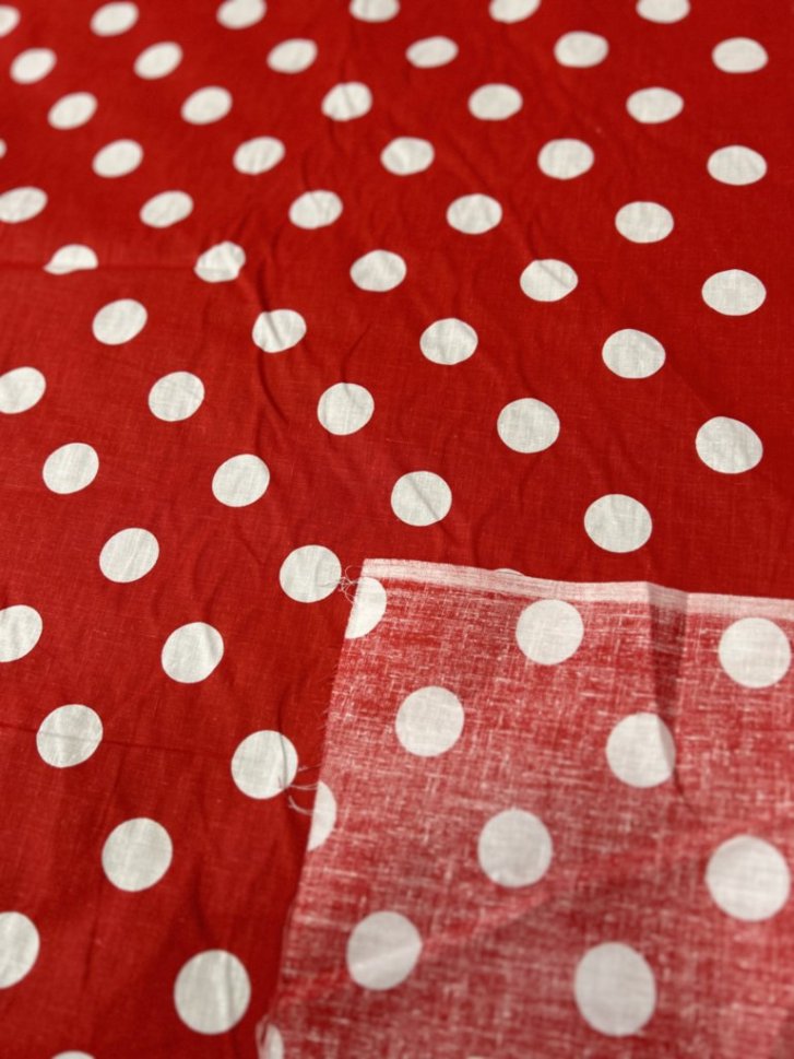 Polk Dot One Inch Print Poly Cotton Fabric  by the yard