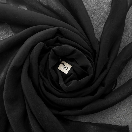 50 Yard Continuous Pieces-120” Wide Black Voile Fabric for Backdrops | Free Shipping