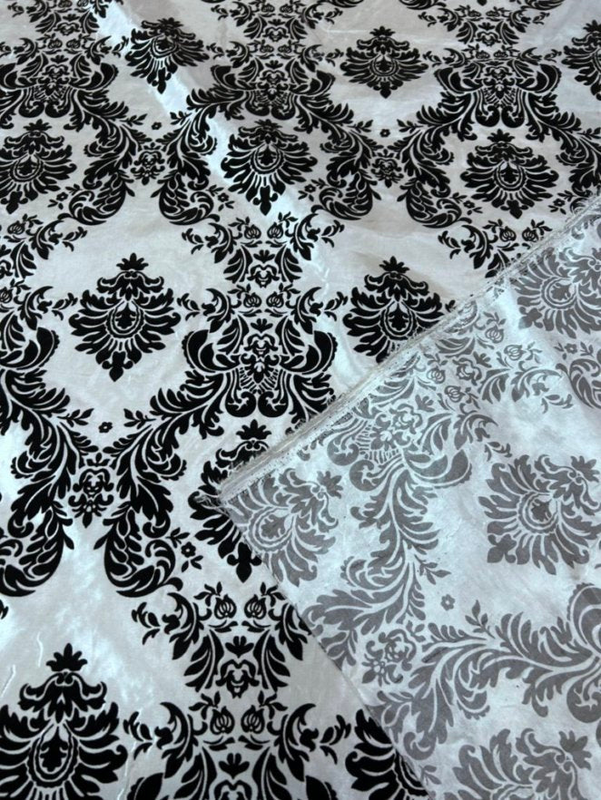 Overlay 60 by 60'' Damask Flocking Taffeta