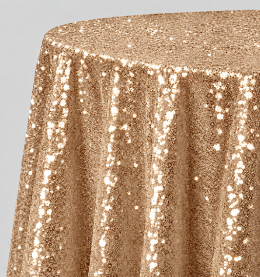 Glitz Sequin Round Tablecloth – 108” Round – Multiple Colors