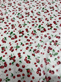 Cherry print Poly Cotton Fabric  by the yard 58 inches
