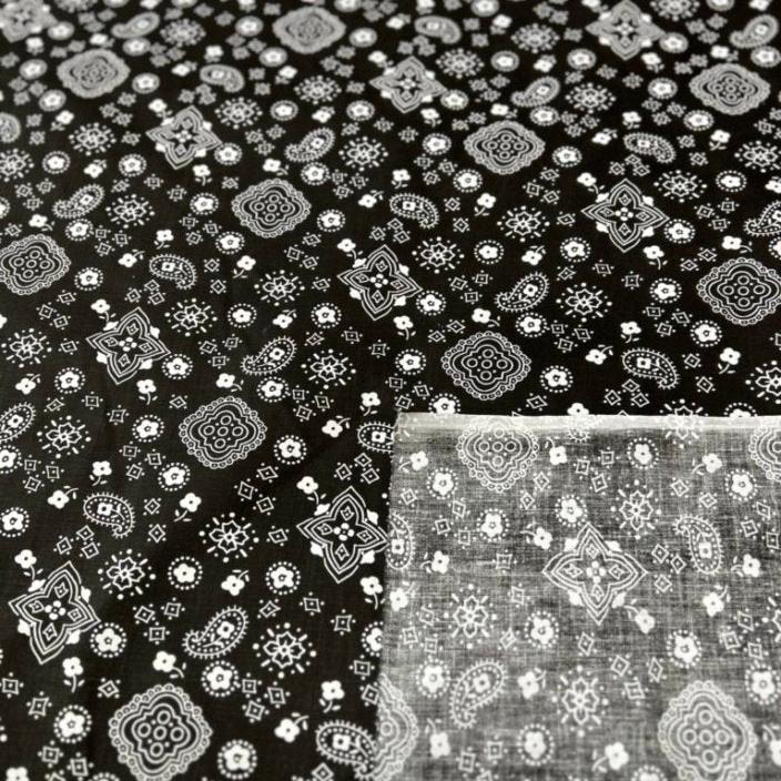 Bandana Print Poly Cotton Fabric 58 inches wide - New Star Fabrics