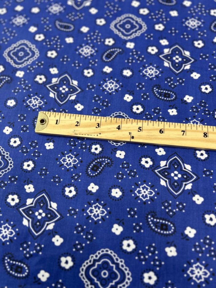 Bandana Print Poly Cotton Fabric 58 inches wide - New Star Fabrics