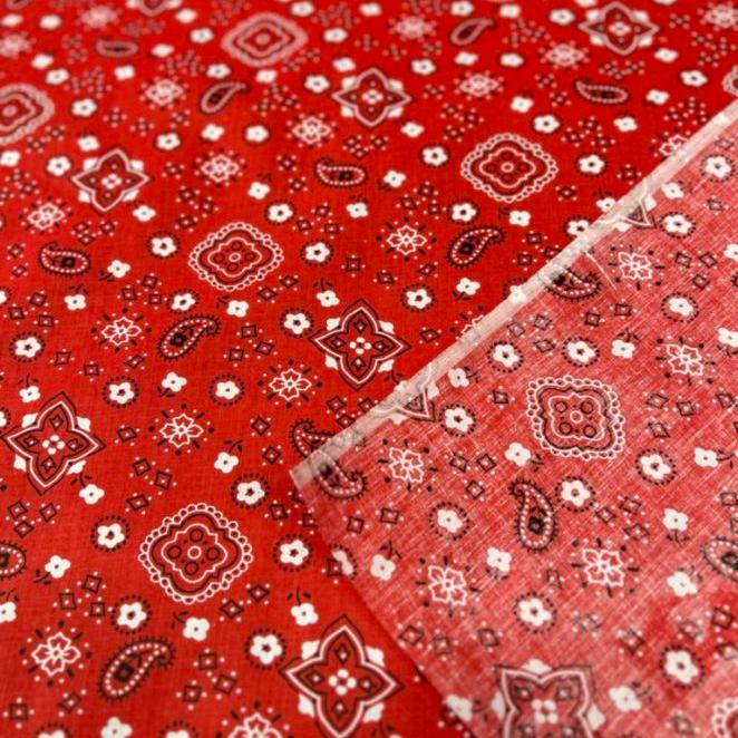 Bandana Print Poly Cotton Fabric 58 inches wide - New Star Fabrics