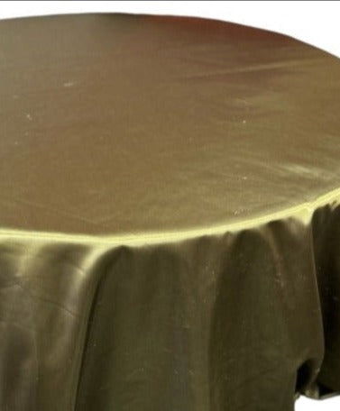 Bridal Satin Round Polyester Tablecloth - 120 Inch Linen - New Star Fabrics