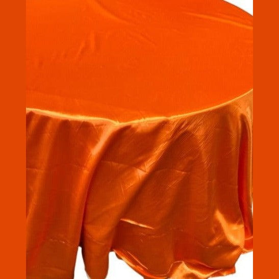 Bridal Satin Round Polyester Tablecloth - 120 Inch Linen - New Star Fabrics