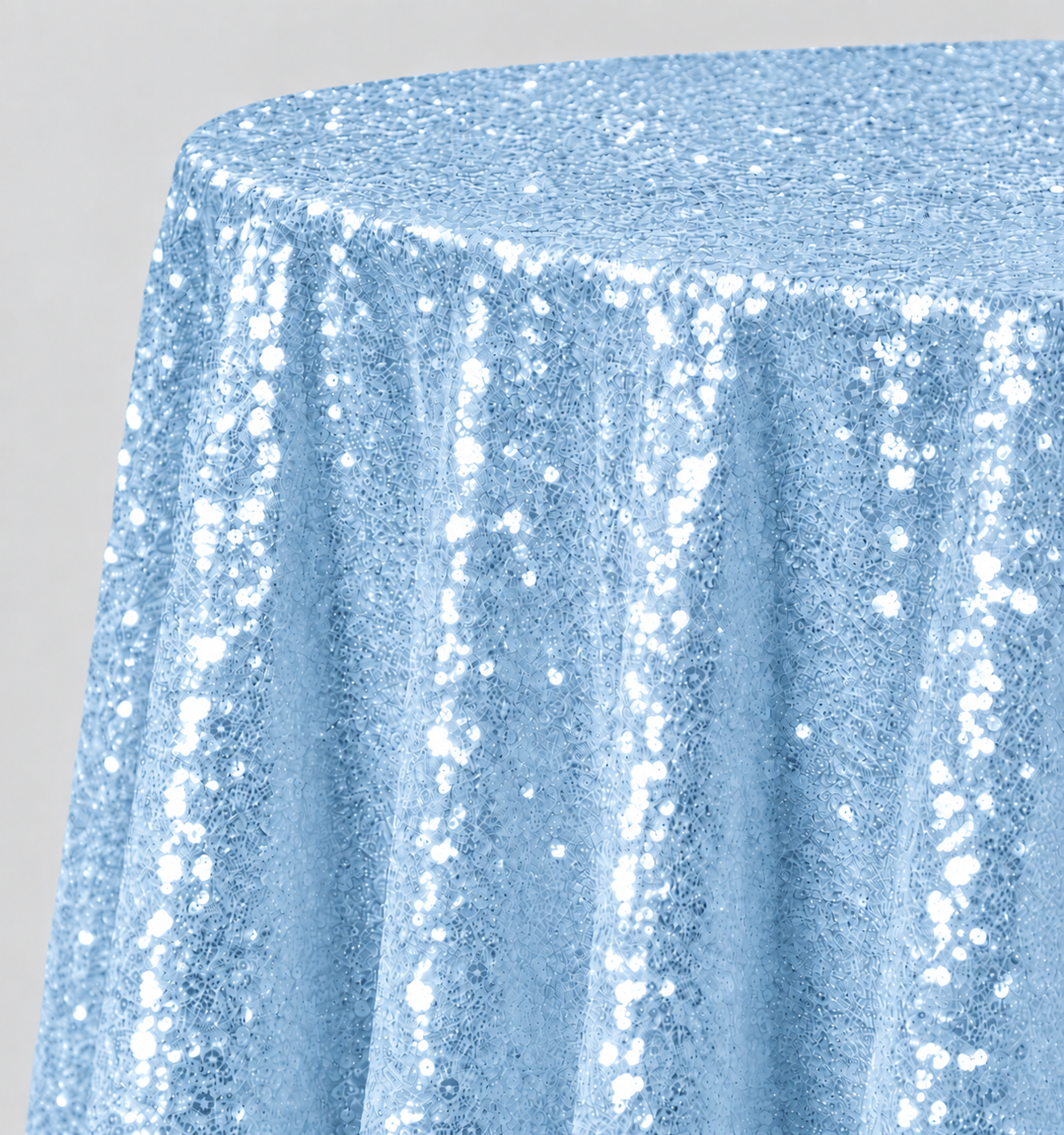 Glitz Sequin Round Tablecloth – 120” Round – Multiple Colors