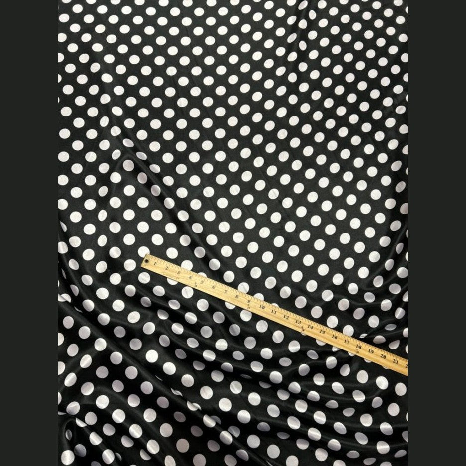 Charmeuse satin Polka dot one inch by the yard - New Star Fabrics