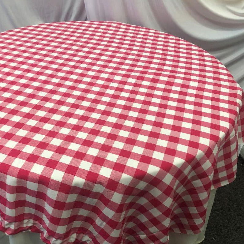 Checker Polyester Buffalo Gingham Table Overlay 60" X 60" Square Tablecloth Cover - New Star Fabrics