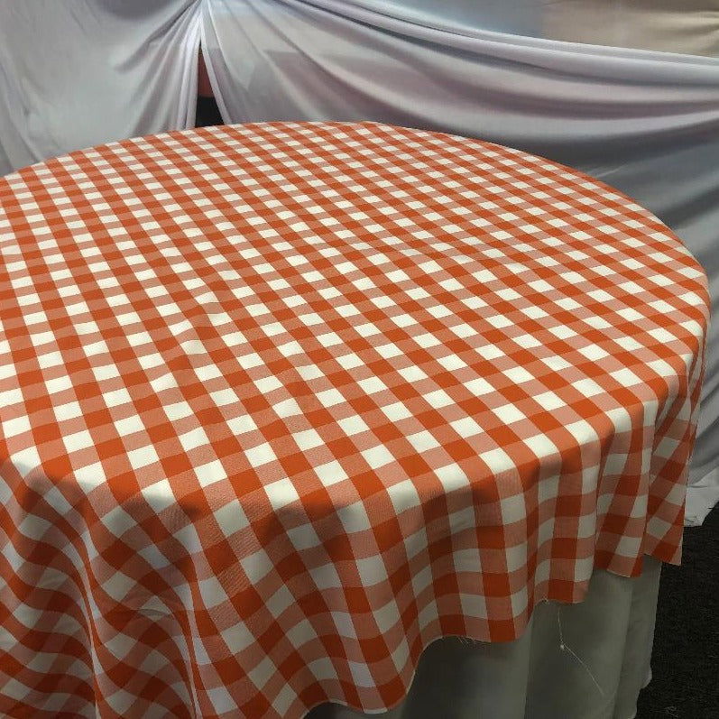 Checker Polyester Buffalo Gingham Table Overlay 60" X 60" Square Tablecloth Cover - New Star Fabrics