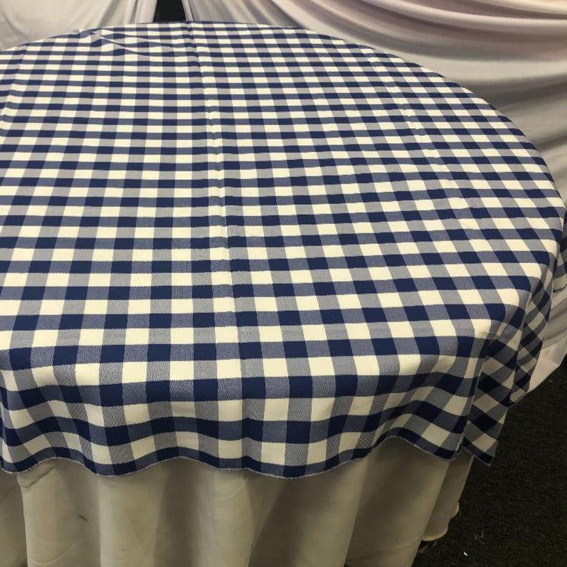 Checker Polyester Buffalo Gingham Table Overlay 60" X 60" Square Tablecloth Cover - New Star Fabrics