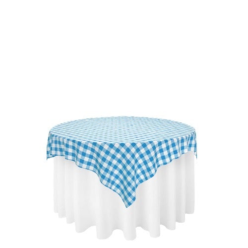 Checker Polyester Buffalo Gingham Table Overlay 60" X 60" Square Tablecloth Cover - New Star Fabrics