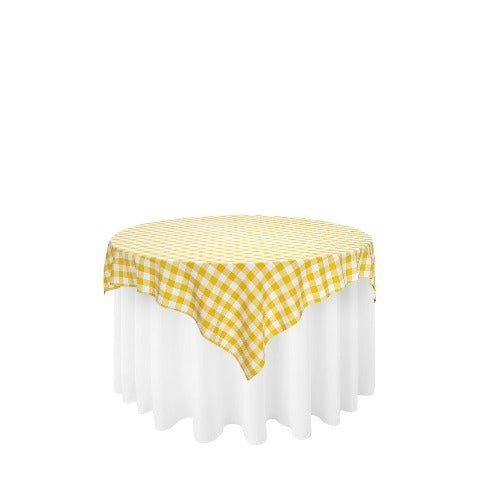 Checker Polyester Buffalo Gingham Table Overlay 60" X 60" Square Tablecloth Cover - New Star Fabrics