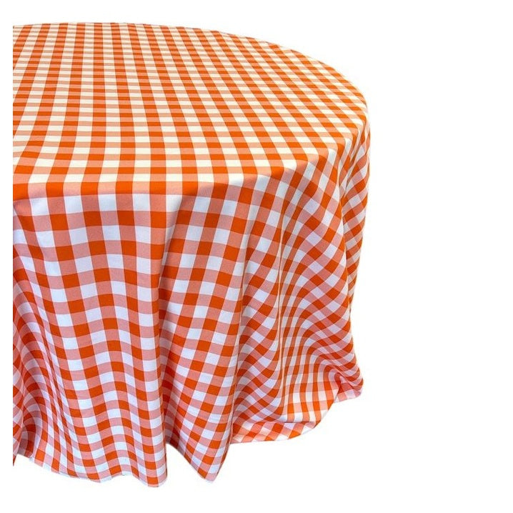 Checkered Plaid Round Tablecloth 90  inches - New Star Fabrics