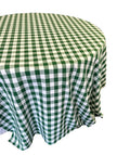 Checkered Plaid Round Tablecloth 90  inches - New Star Fabrics