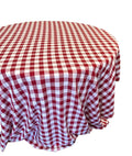 Checkered Plaid Round Tablecloth 90  inches - New Star Fabrics