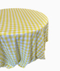 Checkered Plaid Round Tablecloth 90  inches - New Star Fabrics