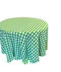 Checkered Plaid Round Tablecloth 90  inches - New Star Fabrics