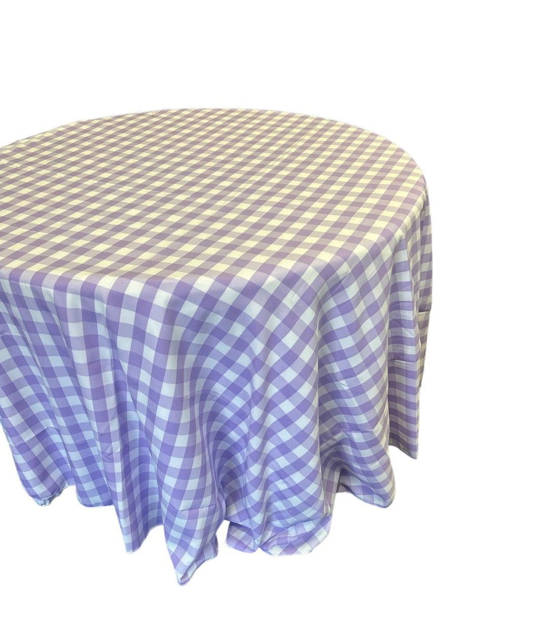 Checkered Plaid Round Tablecloth 90  inches - New Star Fabrics