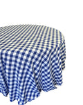 Checkered Plaid Round Tablecloth 90  inches - New Star Fabrics