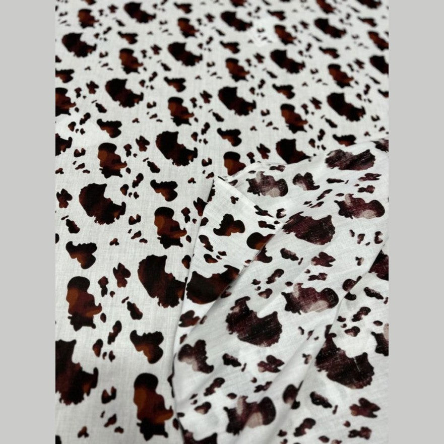 Cow print Poly Cotton Fabric  by the yard 58 inches - New Star Fabrics
