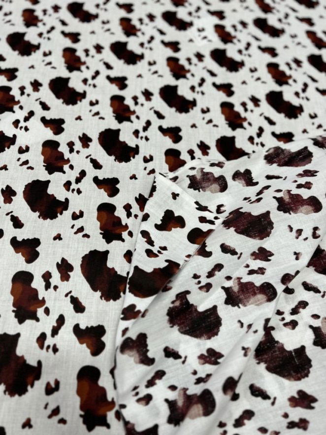 Cow print Poly Cotton Fabric  by the yard 58 inches - New Star Fabrics